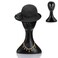 Professional Plastic Mannequin Head, 16 Inch Model Wig Head Stand with Neck for Women Men, Styling Making Display Holder with Jack for Hat, Mask, Headdress, Necklace, Black