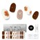 Semi Cured Gel Nail Strips with 20 Pieces, Salon Quality Nail Wraps for Women, Pink Flower Transparent UV Gel Nail Stickers, UV Light Required, Gided Flower