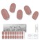 Semi Cured Gel Nail Strips with 20 Pieces, Salon Quality Nail Wraps for Women, Mocha Latte Solid Glossy UV Gel Nail Stickers, UV Light Required, Mocha Latte