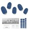 Semi Cured Gel Nail Strips with 30 Pieces, Salon Quality Nail Wraps for Women, Solid Glossy Blue UV Gel Nail Stickers, UV Light Required, True Blue