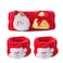 3pcs Christmas Skincare Headband and Wristband Set, Spa Headband for Washing Face, Makeup, Spa - Red Headband with Santa Claus Design Christmas Headbands for Women Christmas Hair Accessories Gifts
