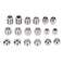 18pcs Viking Hair Beads, Stainless Steel Beard Jewelry for Men Hair Braids