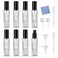 8Pcs 15ml Perfume Atomizer, Square Glass Perfume Atomizer Bottle Refillable Mini Perfume Bottles, Travel Essential Oil Portable Perfume Spray Bottle, with Perfume Dispenser (15ML/Black)