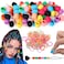 AIERSA Large Silicone Hair Beads for Kids Girls Braids, 50pcs Soft Colorful Pony beads Bulk for Kids Girls Women Hair Accessories for Braids