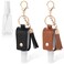 2 PCS Spray Bottles, Small Squeeze Bottle with Keychain Portable Empty Travel Bottle Hand Sanitizer Bottle Holder 1oz/30ml Hand Refillable Containers for Liquid Storage(Black+Brown)