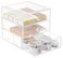 Makeup Drawer Organizer Box with 3 Drawers, Acrylic Cosmetic Display Case Vanity Organizer Jewelry Storage Box Stackable Storage for Cosmetics, Skin Care, Bathroom, Countertop, Clear