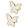 AKOAK 2 Pcs Butterfly Nail Art Resin Palette, Ring Gel Polishing Mixing Tray, Gold Edge Adjustable Nail Ring Gel Color Makeup Plate, DIY Nail Art Display Tool Photography Prop Nail Polish Plate