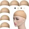 Mesh Wig Cap Net Natural Nylon Wig Caps (6PCS - Light Brown)
