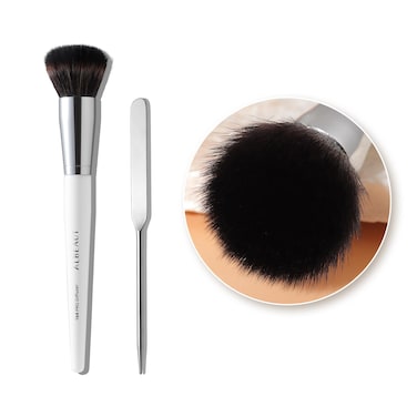Kabuki Duo Fiber Stippling Bronzer Brush, Contour Powder Foundation Highlight Makeup Brush,vegan