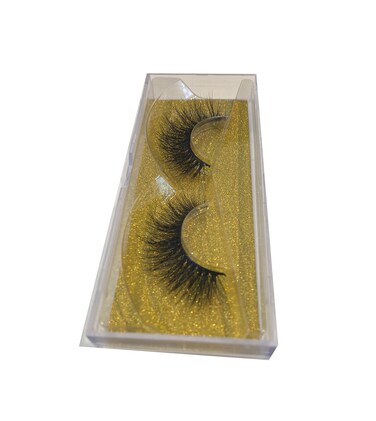 Alluring 3D Mink Lashes Reusable Strip, 100% Siberian Mink Fur False Eyelashes, Hand-made Dramatic Look Cruelty Free KR11