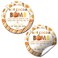 Pumpkins &amp; Leaves Fall Autumn Themed Hot Cocoa Bomb Packaging Sticker Labels, Total of 40 2" Circle Stickers by Amanda Creation