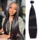 Amella Hair Straight Hair One Bundle of Brzazilian Hair 8A Unprocessed Virgin Brazilian Straight Human Hair Weave Weft Natural Black Color (22inch)