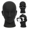 Male Mannequin Head Professional PVC Manikin Head for Display Wigs Hats Headphone Mask Sunglasses Scarf Jewelry Display Stand (Matte Black)