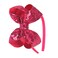 Sparkly Sequin Hair Bow Headbands - Boutique Ribbon Bows for Girls, Kids, and Women (Hot Pink)