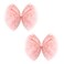 2 PCS Pearl Hair Bows Hair Clips for Toddler Girls - Elegant Ivory Lace Veil Hair Accessories for Birthday, Wedding, Halloween, Thanksgiving, and Christmas Occasions(Pink)