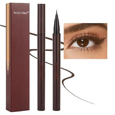 AMY'S DIARY Waterproof Brown Liquid Eyeliner Pen Professional Makeup Liquid Eye Liner Pencil Long Lasting and Smudge Proof Eye Makeup for Women (1 pcs brown)