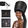 Bonnet Hood Hair Dryer Attachment - Headband Integrated Bonnet Hair Dryer for Speeds Up Drying Time at Home, Easy to Use for Styling, Curling and Deep Conditioning (Black,Adjustable)