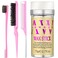 Slick Back Hair Styling Kit for Hair: 4Pcs Wax Stick, Edge Control Brush, Rat Tail Comb &amp; Bristle Brush for Flyaways, Smoothing &amp; Volumizing