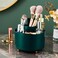 Anyoifax 360&deg; Rotating Makeup Brush Holder Organizer, Make up Brushes Cup for Vanity, 5 Slot Spinning Makeup Organizers for Cosmetics, Lipstick, Pen, Teal Green