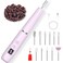 Cordless Electric Nail Drill with 360&deg; Ring Light, Portable Nail File Kit for Acrylic, Gel Nails, Portable Home Manicure Kit for Manicure and Pedicur (Lavender)