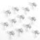 12Pcs Spring Plug, Spring Clamps for Jewelry Making DIY Creative Crafts Hand Wire Ends Clip to Prevent Falling Out Spring Plug for Jewelry Making (Silver)
