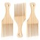 3 PCS Afro Hair Pick Comb, Wood Wide Tooth Comb for Curly Hair Detangling Lifting Comb for Women and Men Hair Styling Hairdressing Tool for Long Curly Thick Hair Wigs Beards