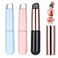 3 Pcs Silicone Lip Brush, Silicone Lip Applicator with Dust Cap Concealer Applicator Premium High Elastic Lip Makeup Brush Set for Lip Gloss Lip Balm Concealer Eyeshadow Manicure (Black+Blue+Pink)