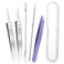 Ingrown Hair Removal Kit and Pimple Popper Tool Kit, 2 Blackhead Tweezers, 1 Tweezers for Ingrown Hair Removal, 2 Pimple Extractor Pore Extractor Blackhead Remover Tool for Face