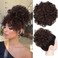 AQINBEL Large Messy Bun Hair Piece Tousled Updo Drawstring Hair Buns Hair Piece Messy Curly Wavy Short Ponytail Extension Synthetic Hair Scrunchies Bun Hair Pieces for Women (Dark Chocolate Brown#)