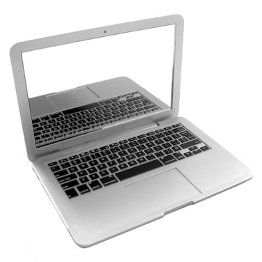 Mini Laptop Shaped Pocket Makeup Mirror - Portable &amp; Compact for Travel