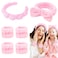 6 Pcs Puffy Terry Cloth Headbands and Wristbands for Skincare, Shower, and Makeup Removal