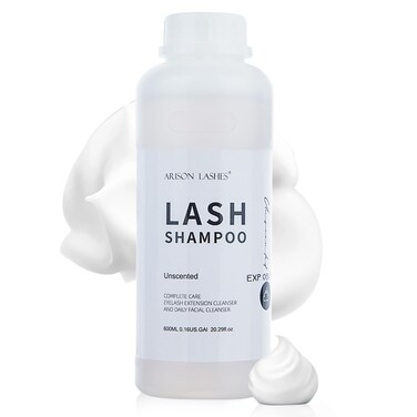Arison Eyelash Eyelash Extension Shampoo 600ml / Eyelid Foaming Cleanser/Wash for Extensions and Natural Lashes/Paraben &amp; Sulfate Free Safe Makeup &amp; / Professional &amp; Self Use (unscented)&hellip;