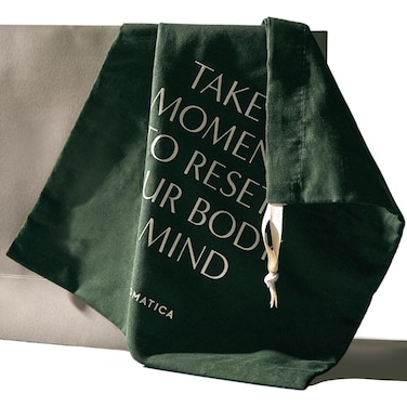 AROMATICA Drawstring Gift Bag - Green Pouch Large size - made by 100% Cotton - Makeup Bag, Travel bag