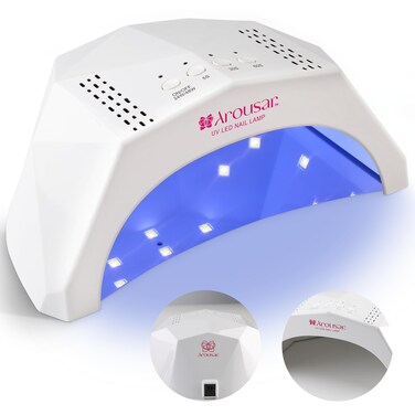 UV LED Nail Lamp 48W, Nail Light for Gel Polish, UV Dryer for Poly Nail Gel, 3 Timers Professional Quick Dry Curing Lamp with Auto Sensor, DIY Manicure Salon at Home
