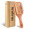 Women Wooden Hairbrush,Natural Red Eucalyptus Wood Brush for Scalp Massage,Ergonomic Design,Suitable for All Hair Types