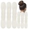 10 PCS Hair Bun Maker for Women Lazy Hair Curler Bun Clips Easy Magic Snap Roll Sponge Bun Donut Hair Maker for Women With Hair Ties (White)