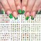 12 Sheets Green Cactus Nail Art Stickers Decals Spring Summer Nail Art Design Cute Nail Decals Water Transfer for Nail Art Supplies Charming Nail Accessories for Women Nail Decorations