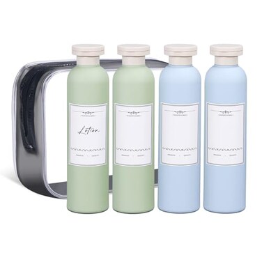 8.8 oz Leak Proof Travel Bottle with Flip Cap, Shampoo and Conditioner Bottle Set, Refillable Containers for Lotion, Cream Shampoo(4Pcs)