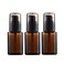 3 Pcs 30ml 1oz Amber Glass Travel Bottles Leakproof Cosmetic Cream Pump Bottle Dispenser Lotions Bottles Travel Containers Lotion Dispenser for Creams Foundation Shampoo Essential Oils