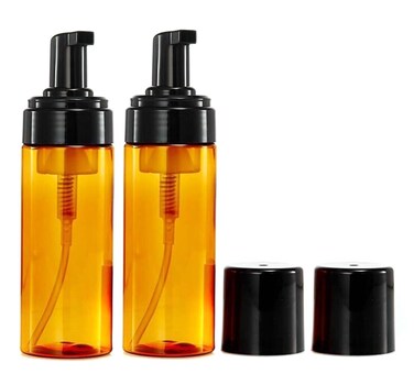 2 Pcs 100ml 3.3oz Empty Foam Pump Bottle Foaming Soap Pump Dispensers Travel Soap Bottle Travel Foaming Dispensers Plastic Foam Dispenser Bottle Cosmetic Container for Hand Soap Shampoo Body Wash