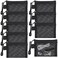 Aswewamt 9 Pcs Mini Zipper Mesh Bags, 4.3" x 3" Small Nylon Key Holder Cosmetic Pouch Portable Travel Makeup Cosmetic Mesh Zipper Bags for Purse Lipstick Earphone Keys Cards (Black)