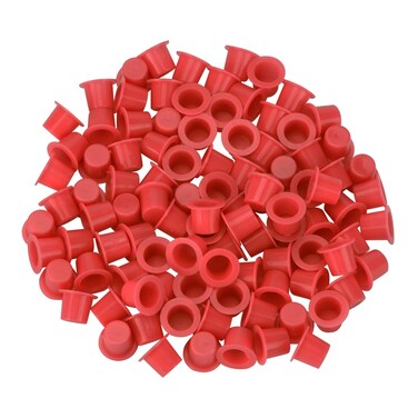 Tattoo Ink Caps, ATOMUS 300pcs Mixed Tattoo Ink Cups Small Medium Large Plastic Tattoo Microblading Pigment Ink Cups Caps Holder (Red)