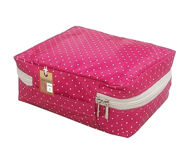 Travel Makeup Train Case Cosmetic Organizer Portable Artist Storage Bag Zipper Pouch with Adjustable Divider for Women Girls Gifts Water-Resistant Daily Storage Organzier (Pink)
