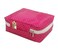 Travel Makeup Train Case Cosmetic Organizer Portable Artist Storage Bag Zipper Pouch with Adjustable Divider for Women Girls Gifts Water-Resistant Daily Storage Organzier (Pink)