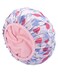 Auban Shower Cap, Shower Cap for Women Terry Cloth Lined EVA Exterior Reusable Double Layer Waterproof, Large Bath Hair Cap, Hotel Travel Essentials Accessories Cleaning Supplies (Flower)
