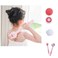 Electric Shower Back Scrubber with Long Handle for Children,Automatic Shower Body Scrubber with 3 Replacement Brush Heads for Efficient Cleaning,Rechargeable&amp;Waterproof Shower Brush for Body,All Pink