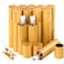 AUHOKY 12Pcs 10ml Bamboo Roll on Bottles for Essential Oils, Portable Massage Oil Bottle with Stainless Steel Roller Ball, Reusable Travel Perfumes Sample Lip Gloss Container (1 Opener)