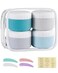 Aveniee Travel Containers for Travel Size Toiletries, TSA Approved Travel Bottles, Silicone travel Jars for Cream with Clear Bag, Leak-proof Cosmetic Containers Travel Accessories (4 Pack)