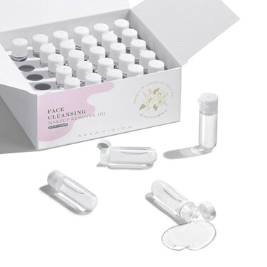 Ultra-Portable Cleansing Oil Capsules Travel-Sized Makeup Remover Oil Gentle Complete Deep Facial Cleansing On-The-Go Compact Mini Bottles Sensitive Skin, 30 Counts