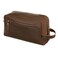 Awesometik Mens Travel Bag Toiletries Organizer Case for Grooming, Toiletry Bag for Men, Travel Essentials Shaving Dopp Kit, Geniune Leather Water Resistant Cosmetic Bag Pouch (Light Brown)